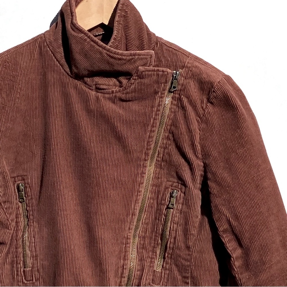 Blanc Noir Brown Corduroy Bomber Jacket